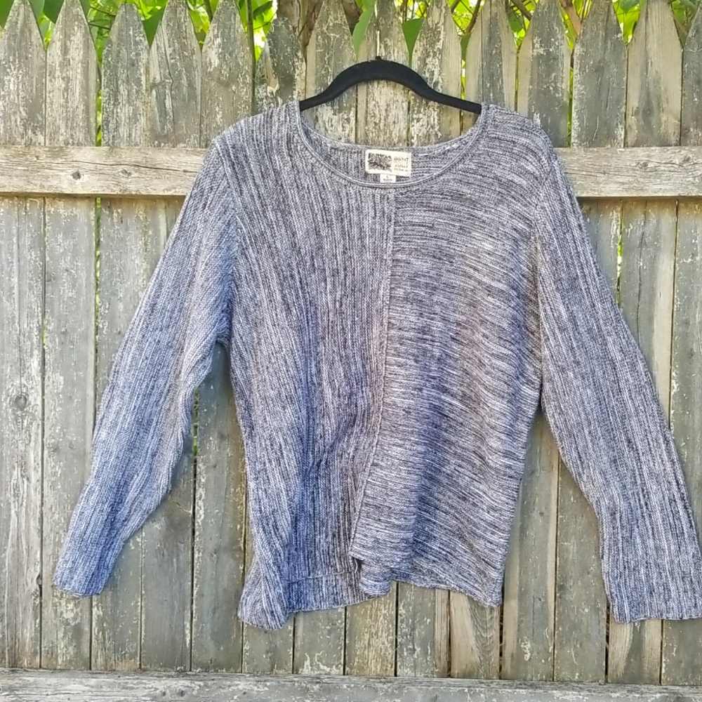 HABITAT 100% COTTON Boxy Knit Sweater Lagenlook L